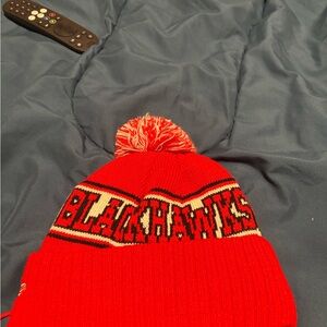 New Era Red Blackhawks Knit Hat